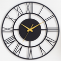 Modern Roman Numeral Wall Clock - Black 2mm MS Steel