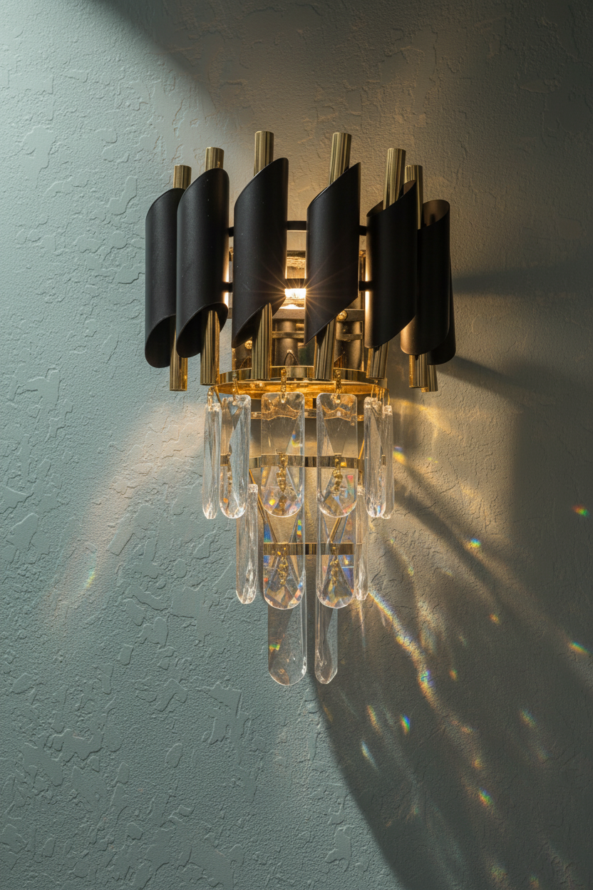 Black Mamba Wall Chandelier - Evening Light On