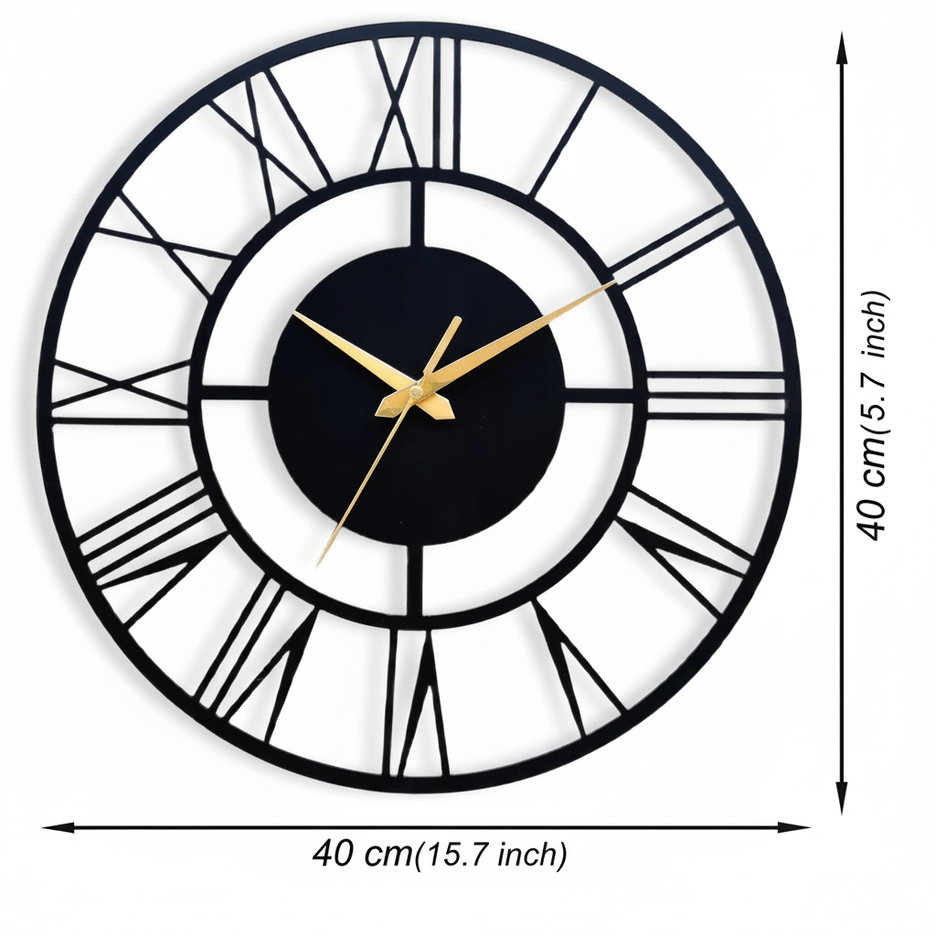 Roman Clock with Dimensions