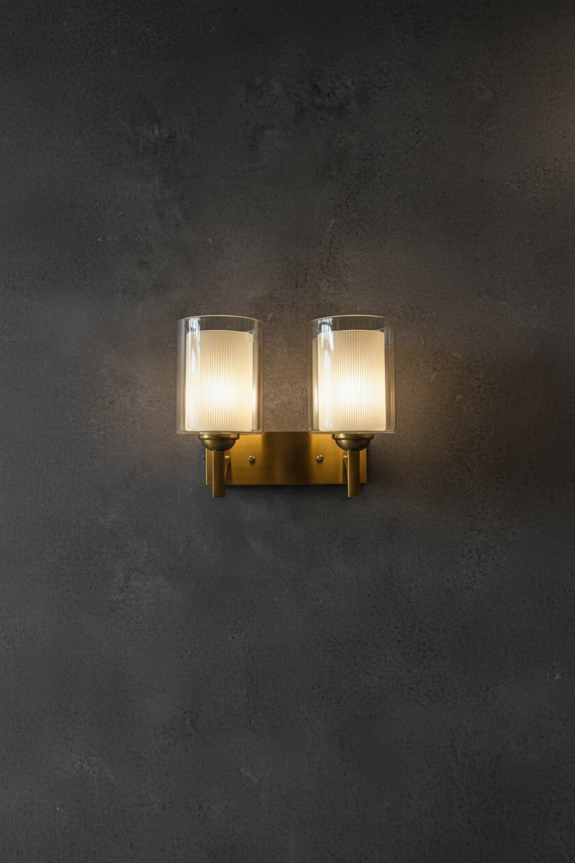 Wall Sconce - Centered on Concrete Wall